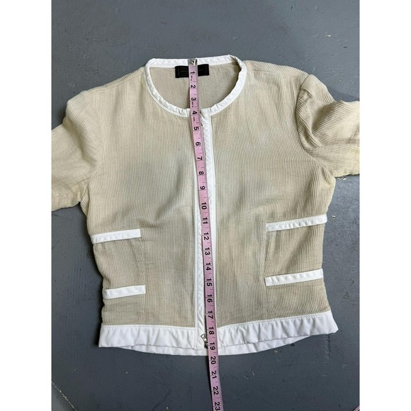 Narciso Rodriguez Ecru Wool Skirt Jacket Suit Set Size US 6 - Picture 9 of 14